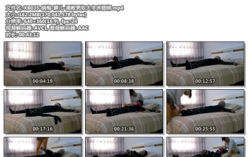 XB035-晓梅-碧儿-调教男奴大字床捆绑