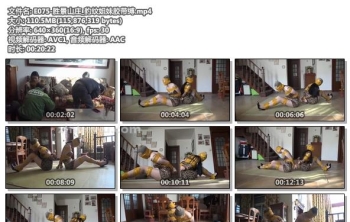 E075-胜景山庄_豹纹姐妹胶带缚