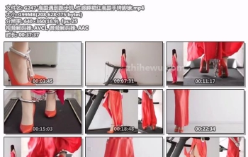 G247-高跟遇到跑步机_性感睡裙红高跟手铐脚镣