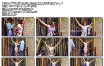 E860-郑州绳艺_小花影五花捆绑在柱子中间玩弄 下
